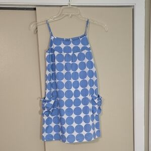 Mini Boden Blue and White Polka Dot Sundress Casual Resort Wear Size 11-12 Year